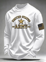 Men's U.S. Veterans Printed Waffle-Knit Top