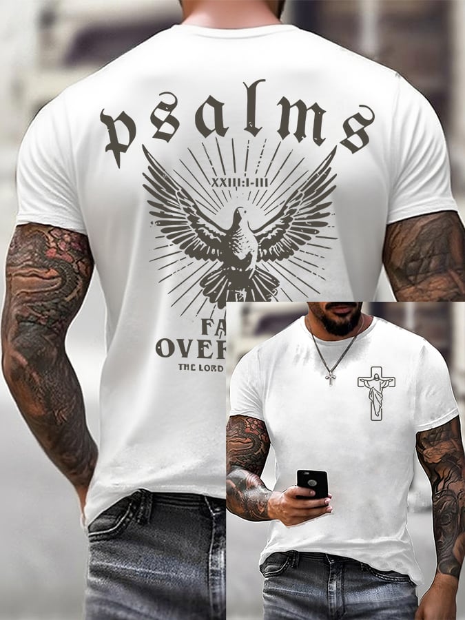Men'S Casual Faith Print T-Shirt
