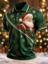 Men's Casual Christmas Short-Sleeve Polo Shirt