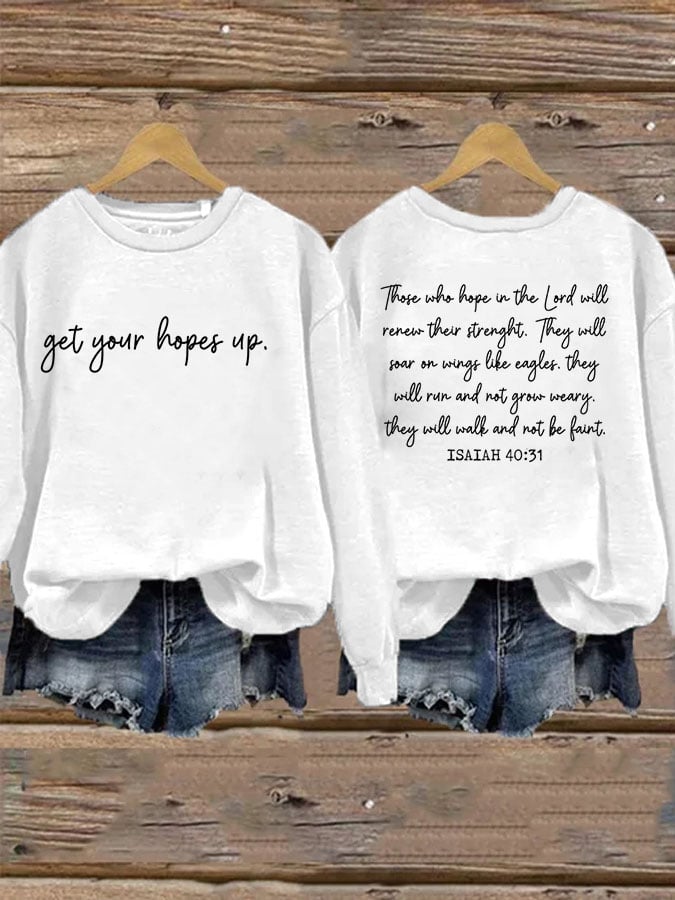 Women'S Get Your Hopes Up Print Sweatshirt