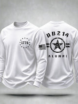 Men's Veteran Pride Dd-214 Printed Waffle Casual Top