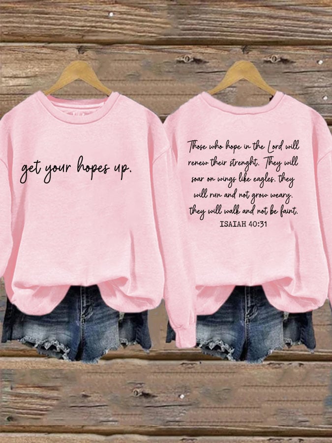 Women'S Get Your Hopes Up Print Sweatshirt