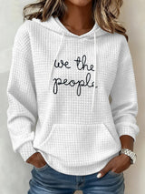 Retro We The People No Kings Print Hoodie
