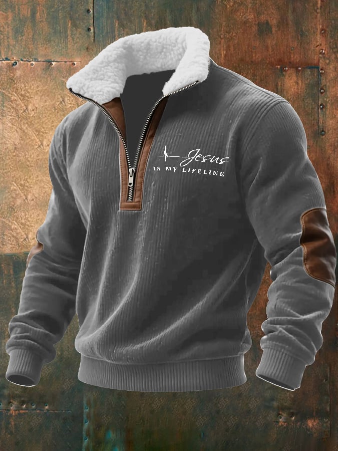 Men's Retro Faith Print Hoodie