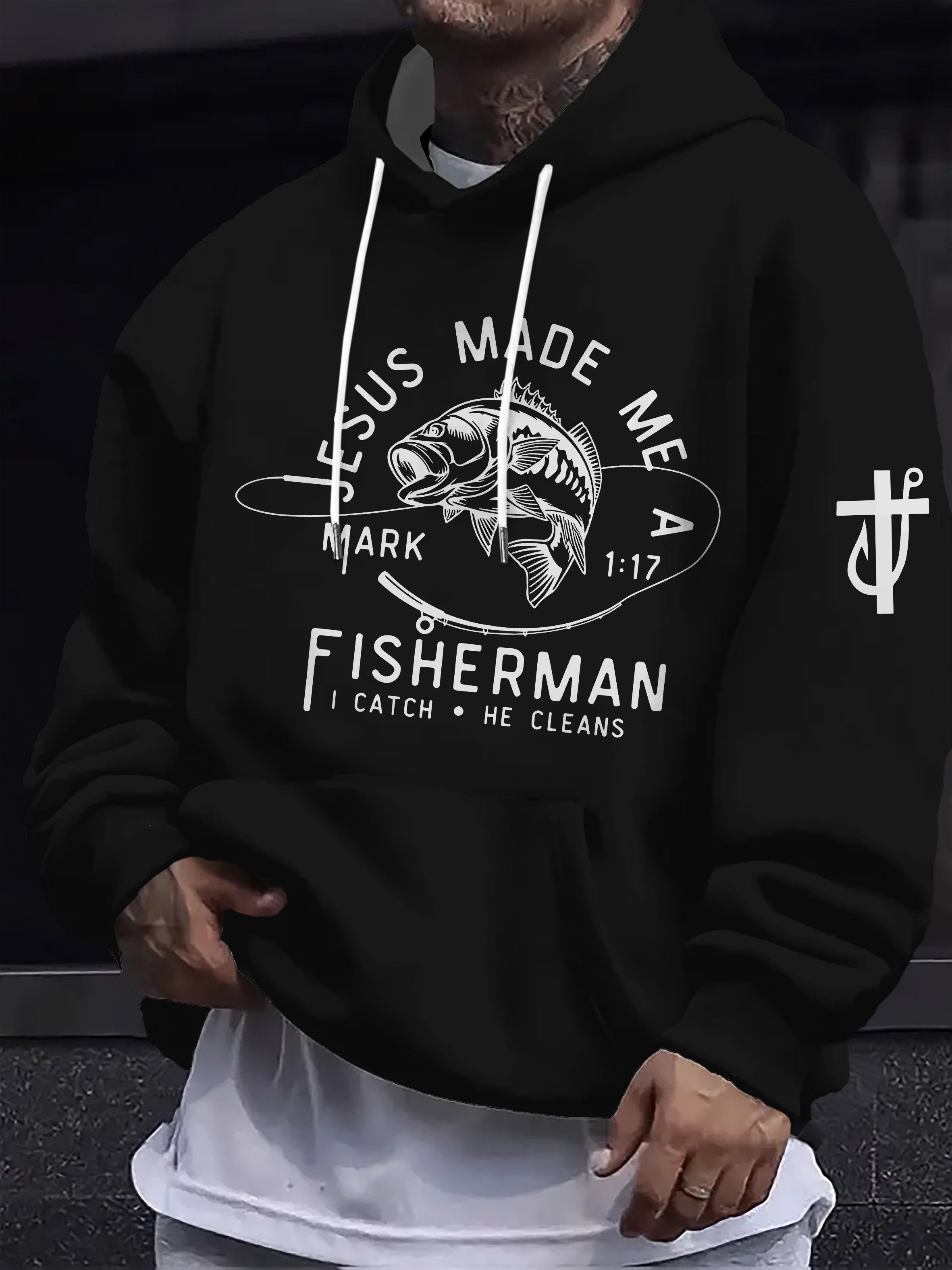 Men'S Retro Faith Print Sweatshirt