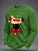 Men's Irish Christmas Waffle Long Sleeve T-Shirt