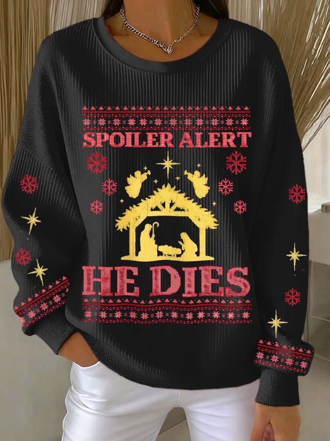 Women's Christmas Graphic Print Sweatshirt