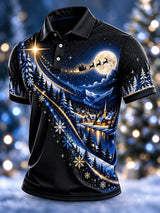 Men's Christmas Print Polo Shirt