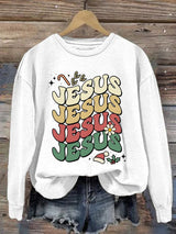 Women'S Casual Jesus Christmas Christian Print Sweatshirt