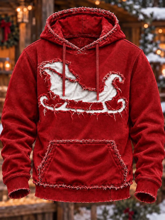 Men's Christmas Print Casual Polo
