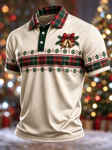 Men's Casual Christmas Short-Sleeve Polo Shirt