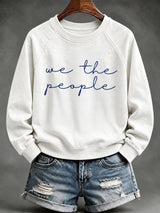 Retro We The People No Kings Print Sweatshirt