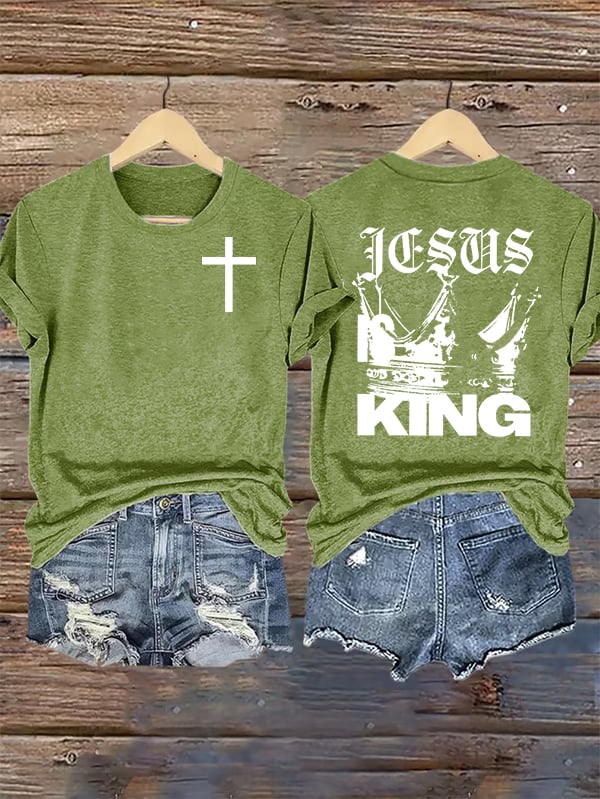 Women's  Jesus Is King Christian  T-Shirt