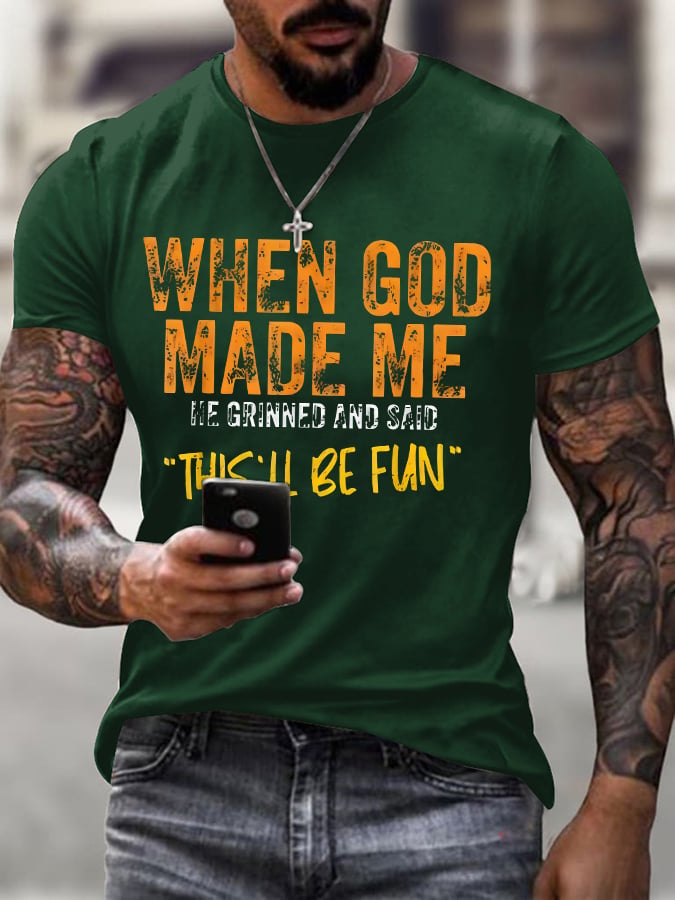 Men'S Casual Faith Short-Sleeved T-Shirt