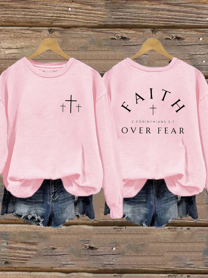 Women's Faith Printed Casual Sweatshirt