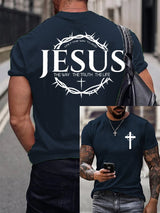Men's Jesus The Way The Truth The Life Printed Casual T-shirt