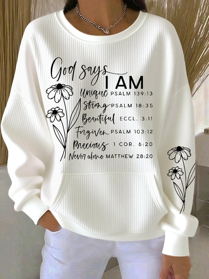 Women's Faith Printed Casual Sweatshirt