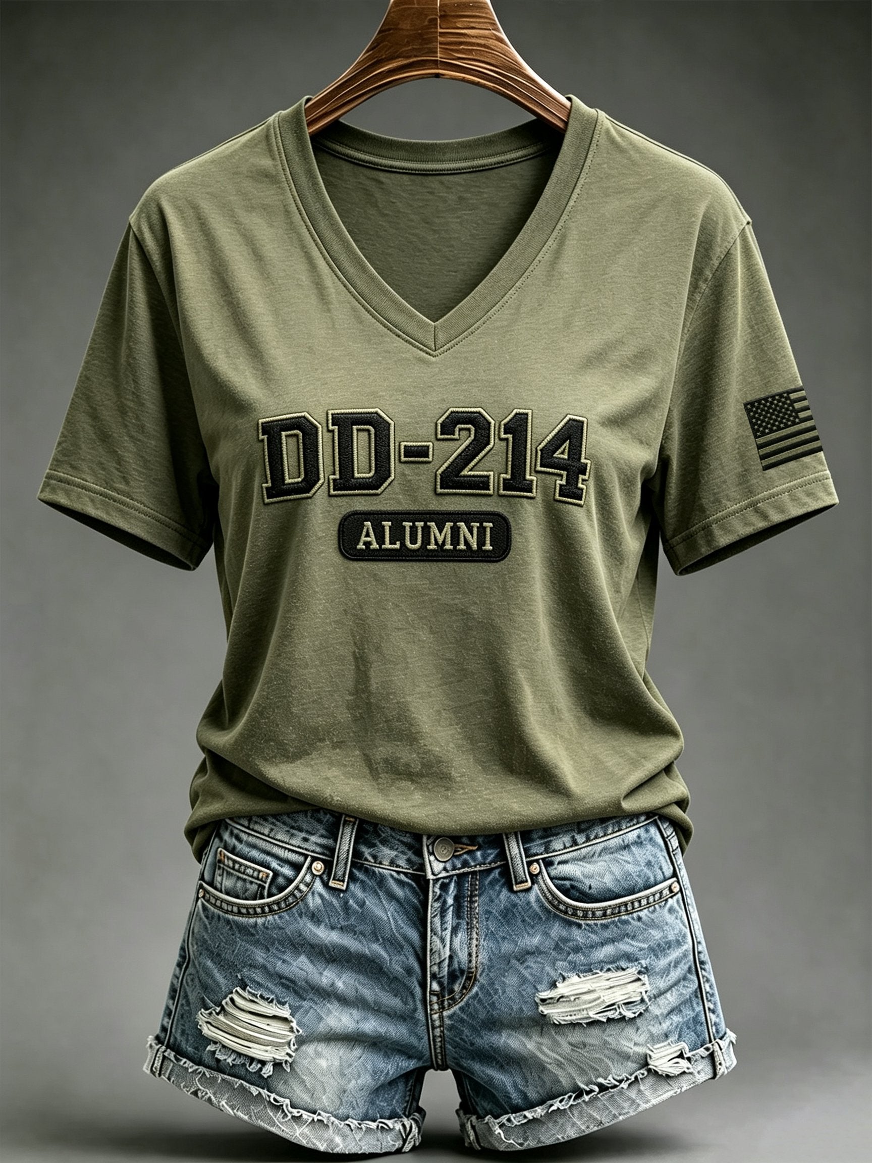 Women's Veteran Pride DD-214 Printed Casual T-Shirt