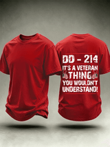 Men's DD-214 Veteran, American Flag Dog Tag T-Shirt