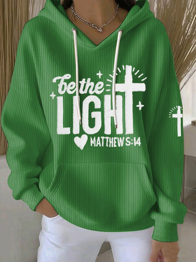 Women's Be The Light  Faith Print Sweatshirt