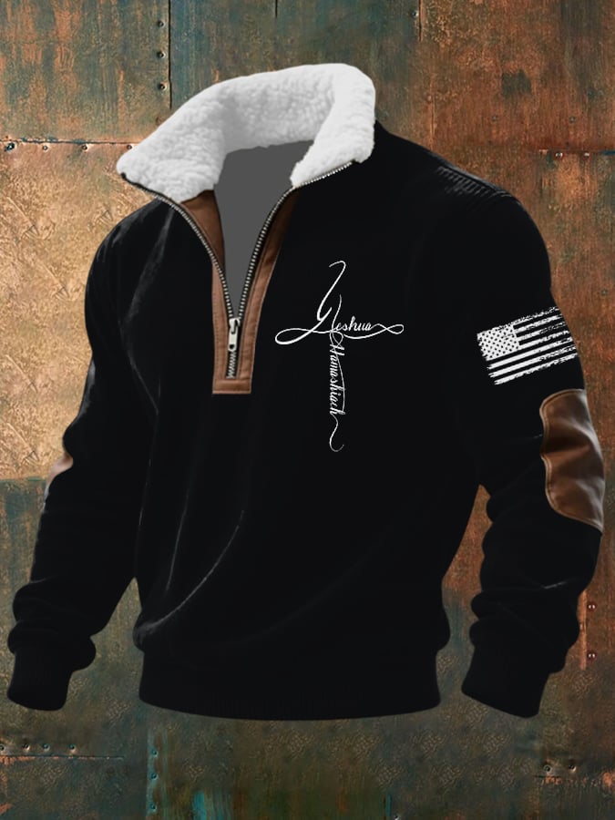 Men's Retro Faith Print Sweatshirt
