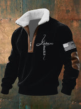 Men's Retro Faith Print Sweatshirt