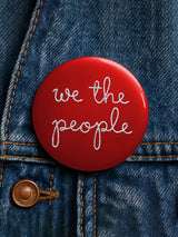Unisex Retro We The People No Kings Pin-Back Button