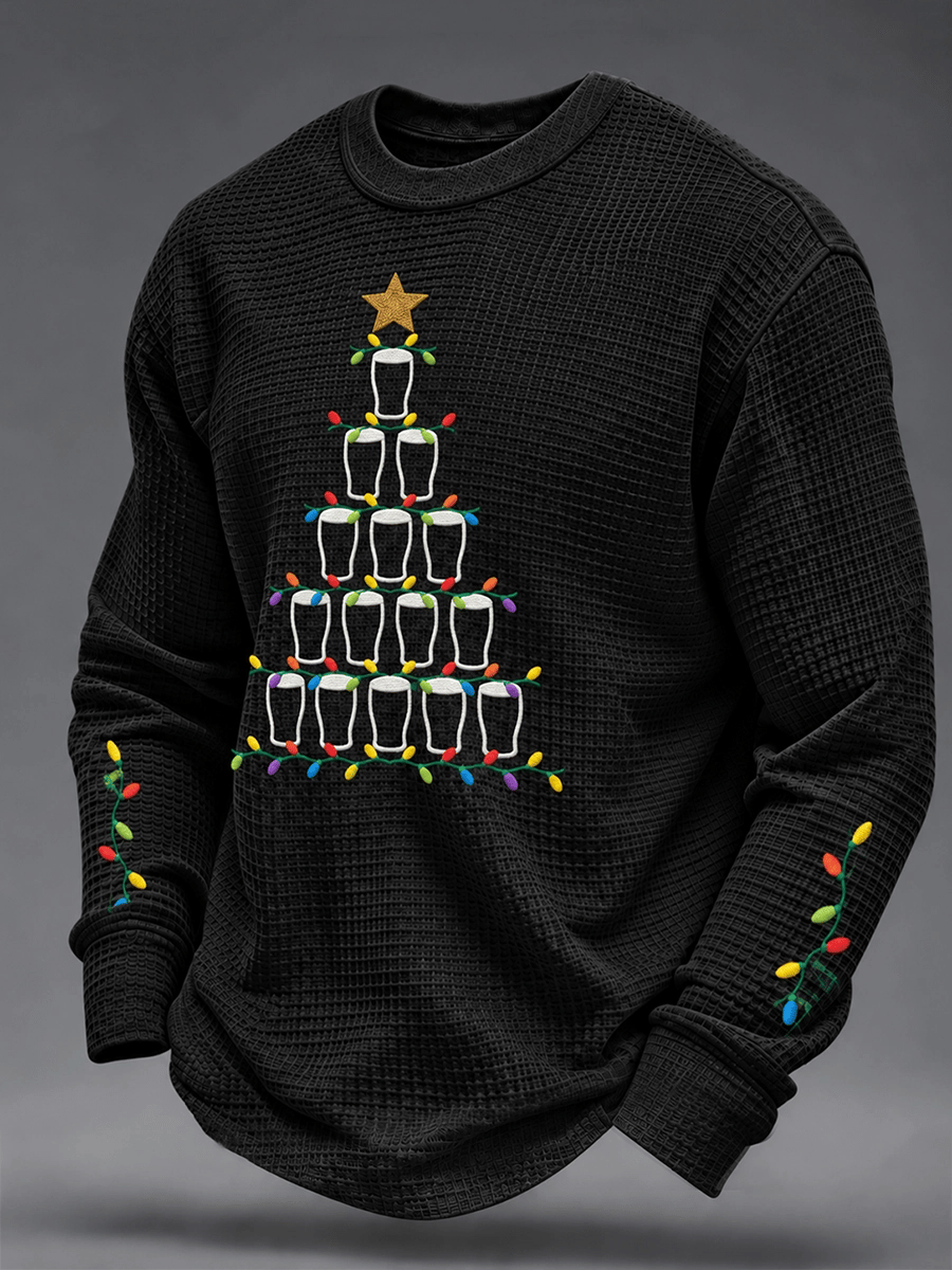 Men's Irish Christmas Waffle Long Sleeve T-Shirt