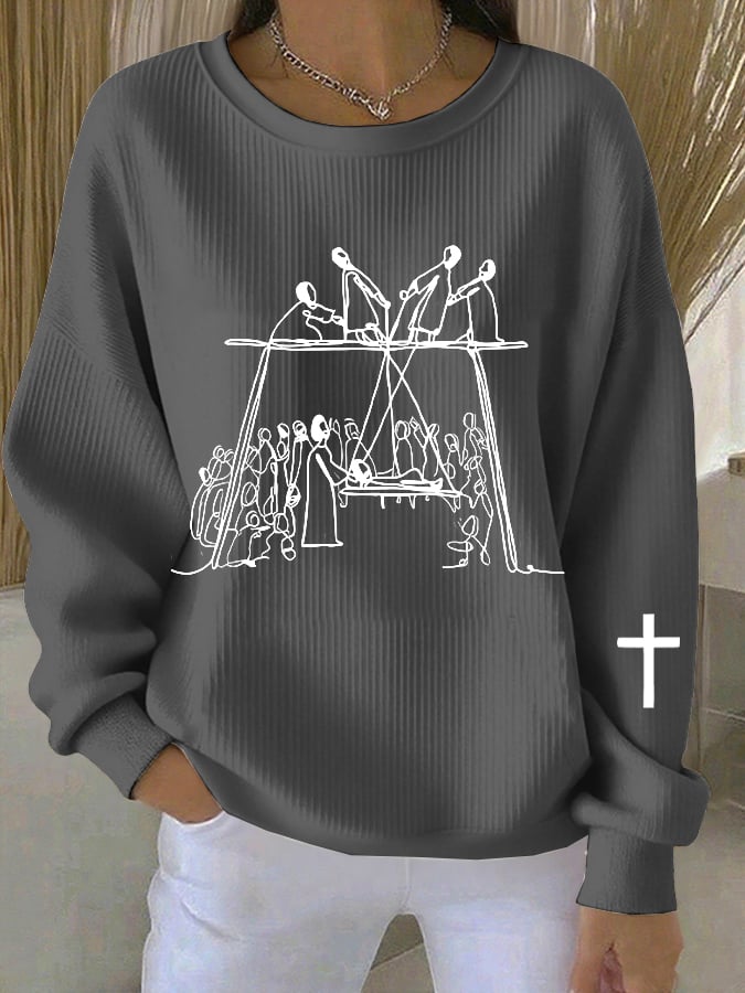 Women's Faith Art Print Sweatshirt