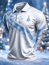 Men's Casual Christmas Short-Sleeve Polo Shirt