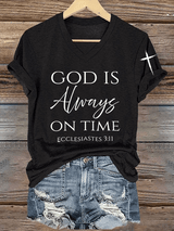 Women's God Is Always On Time T-Shirt