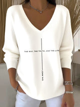 Women's Faith Printed Casual Knit Top