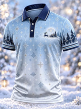 Men's Casual Christmas Short-Sleeve Polo Shirt