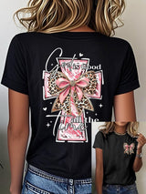 Women's God Is Good All The Time Print Crew Neck T-Shirt