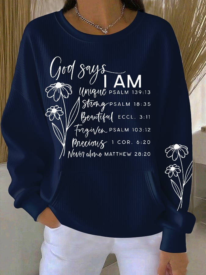 Women's Faith Printed Casual Sweatshirt