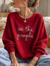 Retro We The People No Kings Print Sweatshirt