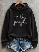 Retro We The People No Kings Print Hoodie