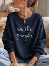 Retro We The People No Kings Print Sweatshirt