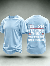 Men's DD-214 Veteran, American Flag Dog Tag T-Shirt