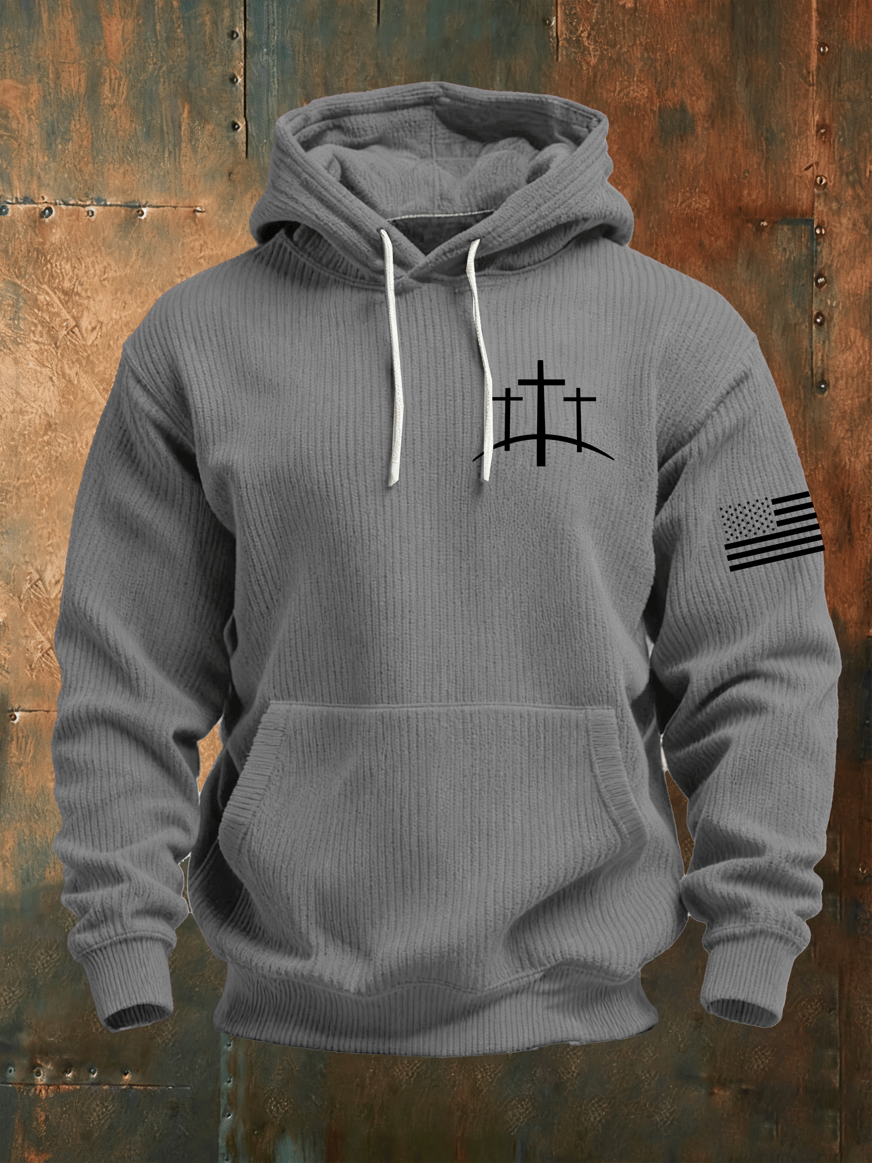 Men's Faith Print Knit Hoodie