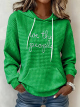 Retro We The People No Kings Print Hoodie