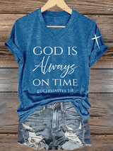 Women's God Is Always On Time T-Shirt