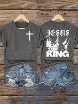 Women's  Jesus Is King Christian  T-Shirt