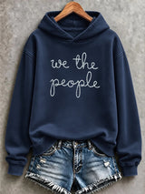 Retro We The People No Kings Print Hoodie