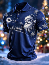 Men's Casual Christmas Short-Sleeve Polo Shirt