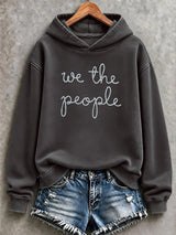 Retro We The People No Kings Print Hoodie