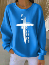 Women'S Faith over Fear Print Casual Sweatshirt