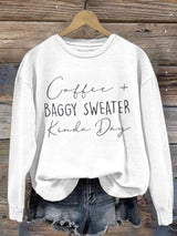 Women'S Casual Faith Print Sweatshirt