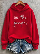 Retro We The People No Kings Print Hoodie