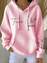 Women's Casual Print Long Sleeve Hooded Sweatshirt